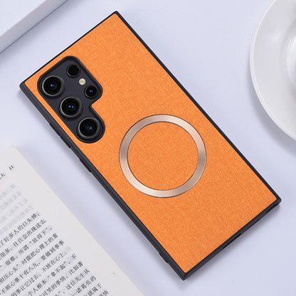 CD Magsafe Magnetic Cloth Texture Phone Case, For Samsung Galaxy S25+ 5G, For Samsung Galaxy S25 Ultra 5G, For Samsung Galaxy S24 Ultra 5G