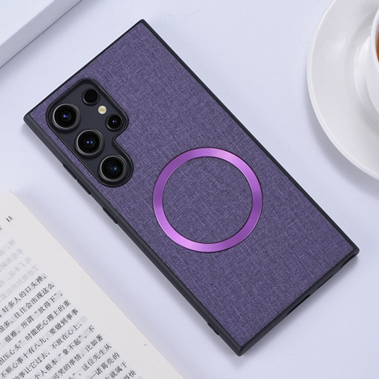 CD Magsafe Magnetic Cloth Texture Phone Case, For Samsung Galaxy S25+ 5G, For Samsung Galaxy S25 Ultra 5G, For Samsung Galaxy S24 Ultra 5G