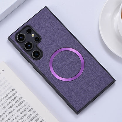 CD Magsafe Magnetic Cloth Texture Phone Case, For Samsung Galaxy S25+ 5G, For Samsung Galaxy S25 Ultra 5G, For Samsung Galaxy S24 Ultra 5G