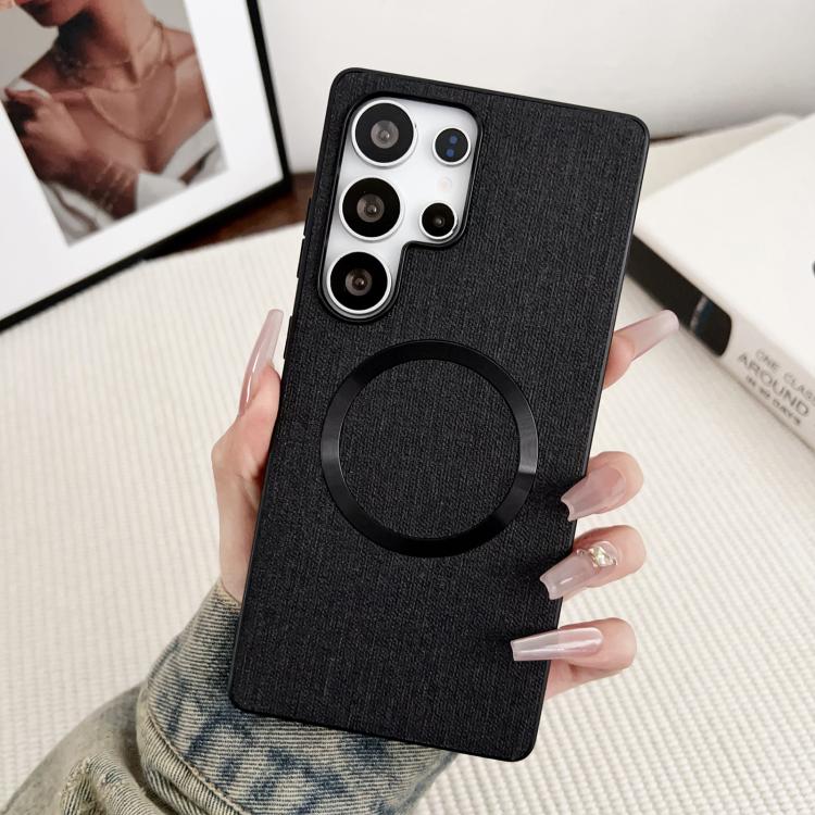 CD Magsafe Magnetic Cloth Texture Phone Case, For Samsung Galaxy S25+ 5G, For Samsung Galaxy S25 Ultra 5G, For Samsung Galaxy S24 Ultra 5G