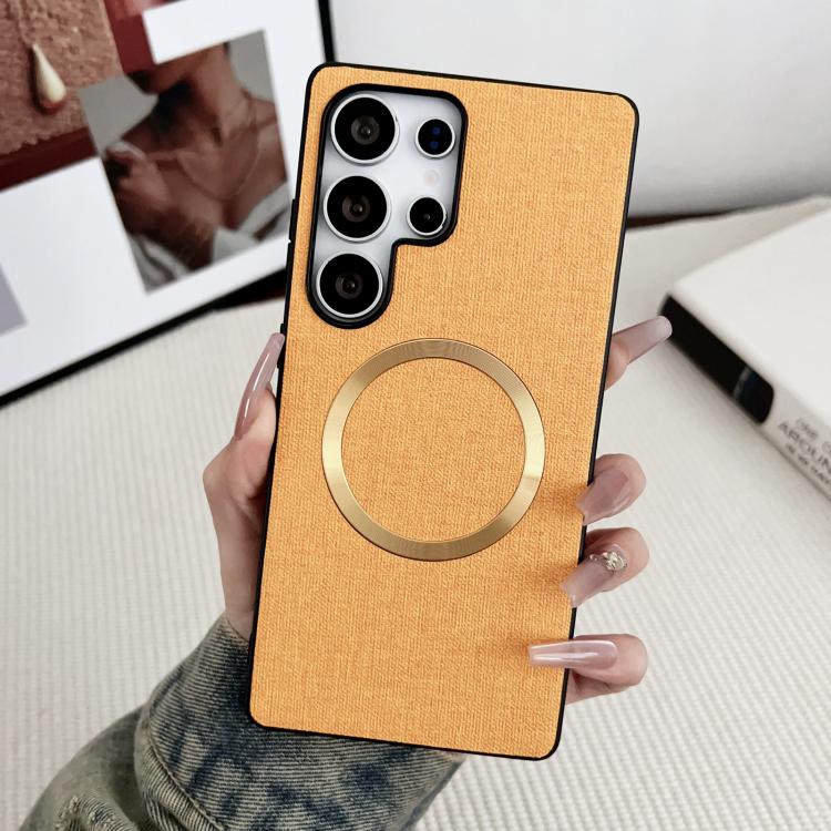 CD Magsafe Magnetic Cloth Texture Phone Case, For Samsung Galaxy S25+ 5G, For Samsung Galaxy S25 Ultra 5G, For Samsung Galaxy S24 Ultra 5G