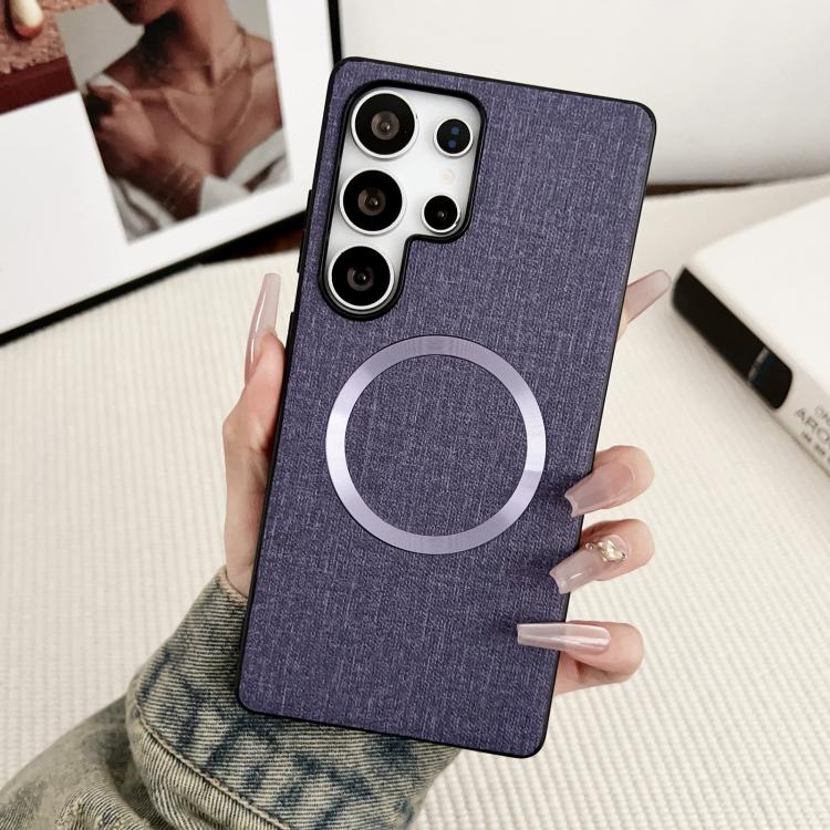 CD Magsafe Magnetic Cloth Texture Phone Case, For Samsung Galaxy S25+ 5G, For Samsung Galaxy S25 Ultra 5G, For Samsung Galaxy S24 Ultra 5G