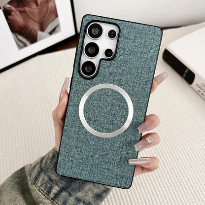 CD Magsafe Magnetic Cloth Texture Phone Case, For Samsung Galaxy S25+ 5G, For Samsung Galaxy S25 Ultra 5G, For Samsung Galaxy S24 Ultra 5G