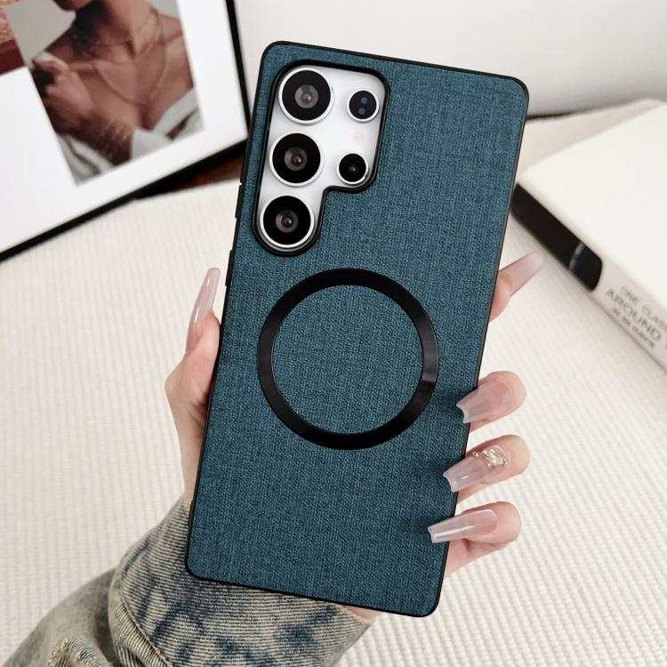 CD Magsafe Magnetic Cloth Texture Phone Case, For Samsung Galaxy S25+ 5G, For Samsung Galaxy S25 Ultra 5G, For Samsung Galaxy S24 Ultra 5G