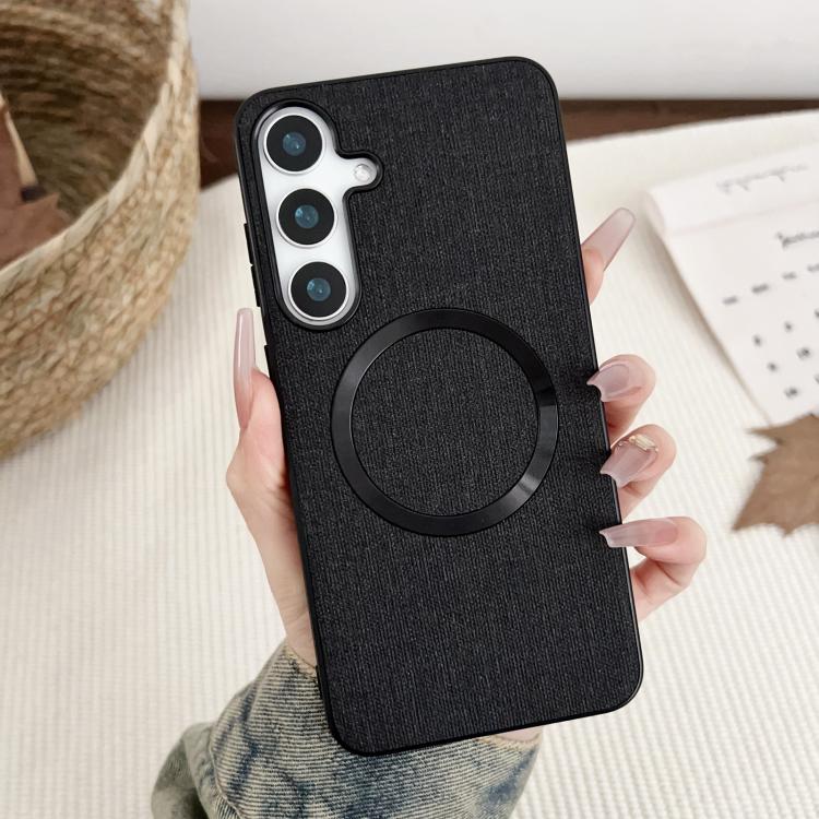 CD Magsafe Magnetic Cloth Texture Phone Case, For Samsung Galaxy S25+ 5G, For Samsung Galaxy S25 Ultra 5G, For Samsung Galaxy S24 Ultra 5G