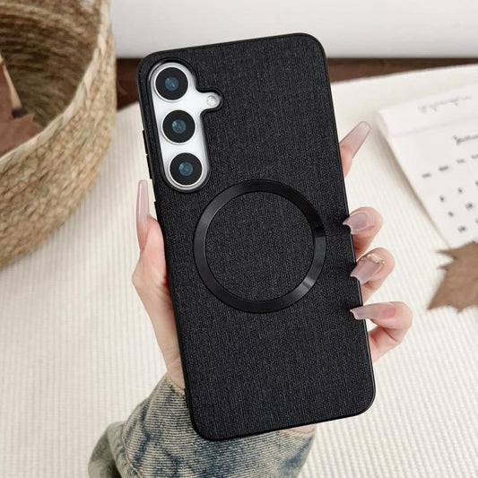 CD Magsafe Magnetic Cloth Texture Phone Case, For Samsung Galaxy S25+ 5G, For Samsung Galaxy S25 Ultra 5G, For Samsung Galaxy S24 Ultra 5G