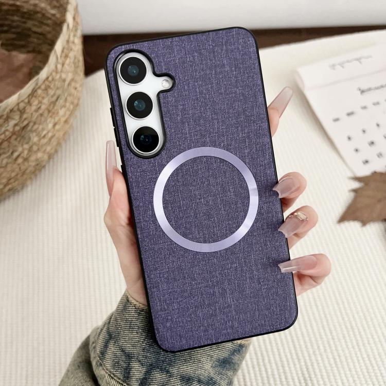 CD Magsafe Magnetic Cloth Texture Phone Case, For Samsung Galaxy S25+ 5G, For Samsung Galaxy S25 Ultra 5G, For Samsung Galaxy S24 Ultra 5G