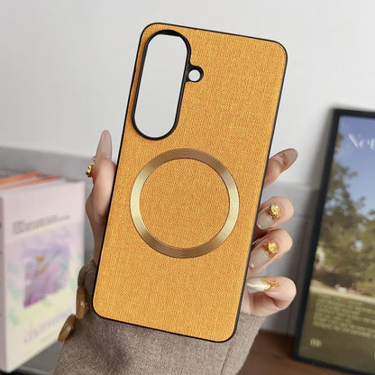 CD Magsafe Magnetic Cloth Texture Phone Case, For Samsung Galaxy S26+ 5G, For Samsung Galaxy S26 Ultra 5G, For Samsung Galaxy S26 5G, For Samsung Galaxy S25 5G