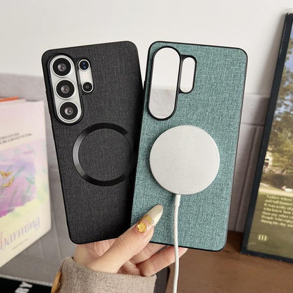 CD Magsafe Magnetic Cloth Texture Phone Case, For Samsung Galaxy S26+ 5G, For Samsung Galaxy S26 Ultra 5G, For Samsung Galaxy S26 5G, For Samsung Galaxy S25 5G