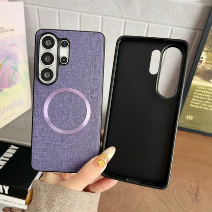 CD Magsafe Magnetic Cloth Texture Phone Case, For Samsung Galaxy S26+ 5G, For Samsung Galaxy S26 Ultra 5G, For Samsung Galaxy S26 5G, For Samsung Galaxy S25 5G
