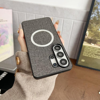 CD Magsafe Magnetic Cloth Texture Phone Case, For Samsung Galaxy S26+ 5G, For Samsung Galaxy S26 Ultra 5G, For Samsung Galaxy S26 5G, For Samsung Galaxy S25 5G
