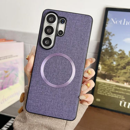 CD Magsafe Magnetic Cloth Texture Phone Case, For Samsung Galaxy S26+ 5G, For Samsung Galaxy S26 Ultra 5G, For Samsung Galaxy S26 5G, For Samsung Galaxy S25 5G