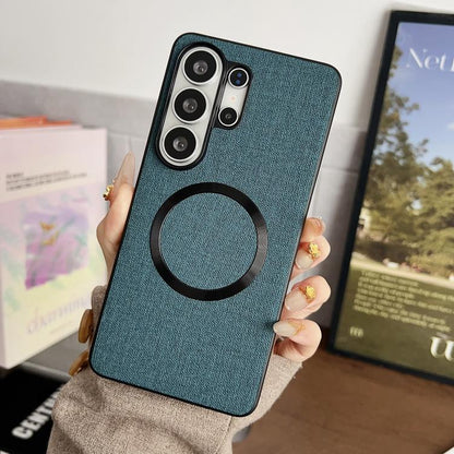 CD Magsafe Magnetic Cloth Texture Phone Case, For Samsung Galaxy S26+ 5G, For Samsung Galaxy S26 Ultra 5G, For Samsung Galaxy S26 5G, For Samsung Galaxy S25 5G