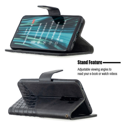 Matching Color Crocodile Texture Horizontal Flip PU Leather Case with Wallet & Holder & Card Slots, For Xiaomi Redmi 8 Pro, For Xiaomi Redmi  Note 9