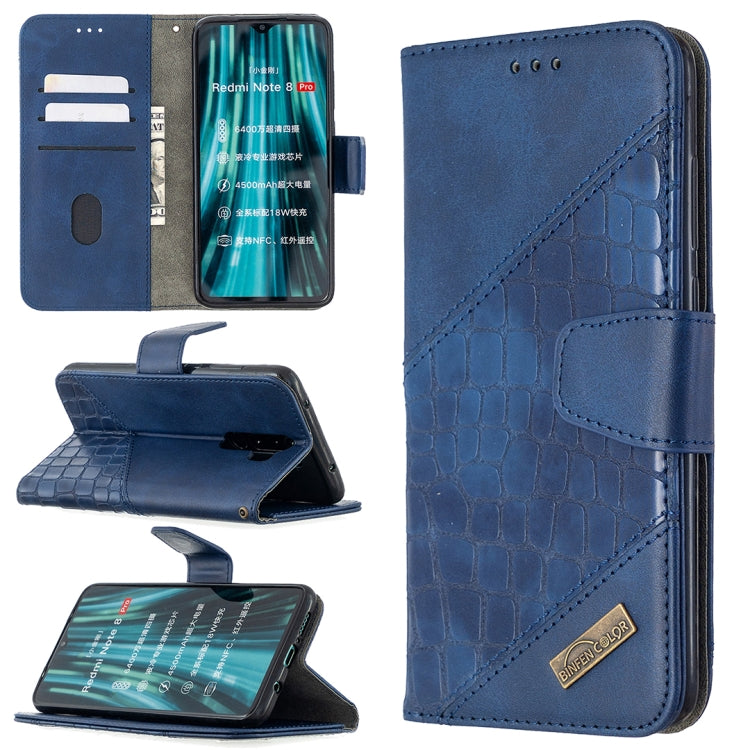 Matching Color Crocodile Texture Horizontal Flip PU Leather Case with Wallet & Holder & Card Slots, For Xiaomi Redmi 8 Pro, For Xiaomi Redmi  Note 9
