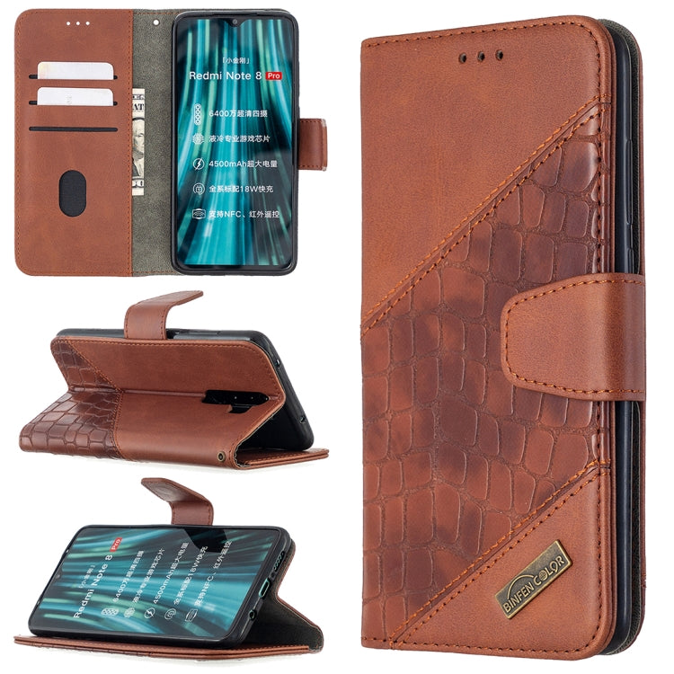 Matching Color Crocodile Texture Horizontal Flip PU Leather Case with Wallet & Holder & Card Slots, For Xiaomi Redmi 8 Pro, For Xiaomi Redmi  Note 9