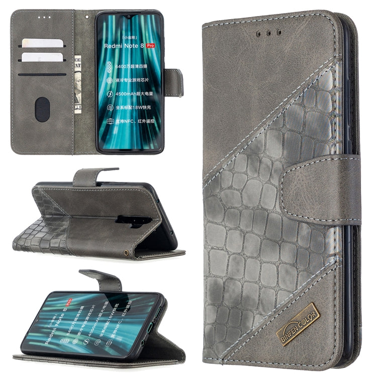 Matching Color Crocodile Texture Horizontal Flip PU Leather Case with Wallet & Holder & Card Slots, For Xiaomi Redmi 8 Pro, For Xiaomi Redmi  Note 9