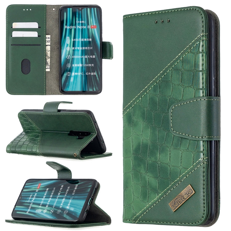 Matching Color Crocodile Texture Horizontal Flip PU Leather Case with Wallet & Holder & Card Slots, For Xiaomi Redmi 8 Pro, For Xiaomi Redmi  Note 9