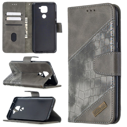 Matching Color Crocodile Texture Horizontal Flip PU Leather Case with Wallet & Holder & Card Slots, For Xiaomi Redmi 8 Pro, For Xiaomi Redmi  Note 9