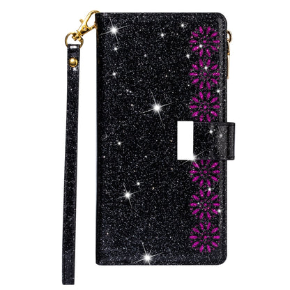 Multi-card Slots Starry Sky Laser Carving Glitter Zipper Horizontal Flip Leather Case with Holder & Wallet & Lanyard, For Xiaomi Redmi Note 8, For Xiaomi Redmi Note 8 Pro, For Xiaomi Redmi 8A / 8A Dual / 8, For Xiaomi Redmi K30