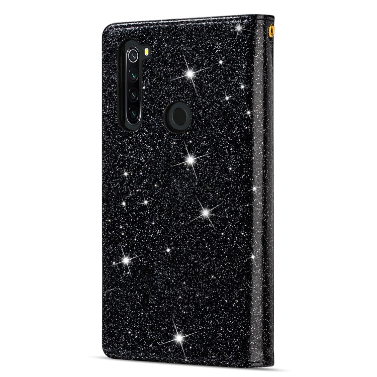 Multi-card Slots Starry Sky Laser Carving Glitter Zipper Horizontal Flip Leather Case with Holder & Wallet & Lanyard, For Xiaomi Redmi Note 8, For Xiaomi Redmi Note 8 Pro, For Xiaomi Redmi 8A / 8A Dual / 8, For Xiaomi Redmi K30