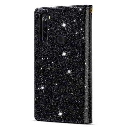 Multi-card Slots Starry Sky Laser Carving Glitter Zipper Horizontal Flip Leather Case with Holder & Wallet & Lanyard, For Xiaomi Redmi Note 8, For Xiaomi Redmi Note 8 Pro, For Xiaomi Redmi 8A / 8A Dual / 8, For Xiaomi Redmi K30