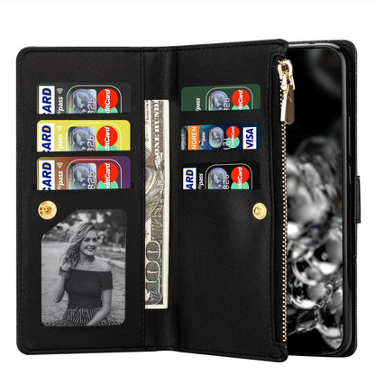 Multi-card Slots Starry Sky Laser Carving Glitter Zipper Horizontal Flip Leather Case with Holder & Wallet & Lanyard, For Xiaomi Redmi Note 8, For Xiaomi Redmi Note 8 Pro, For Xiaomi Redmi 8A / 8A Dual / 8, For Xiaomi Redmi K30