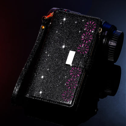 Multi-card Slots Starry Sky Laser Carving Glitter Zipper Horizontal Flip Leather Case with Holder & Wallet & Lanyard, For Xiaomi Redmi Note 8, For Xiaomi Redmi Note 8 Pro, For Xiaomi Redmi 8A / 8A Dual / 8, For Xiaomi Redmi K30