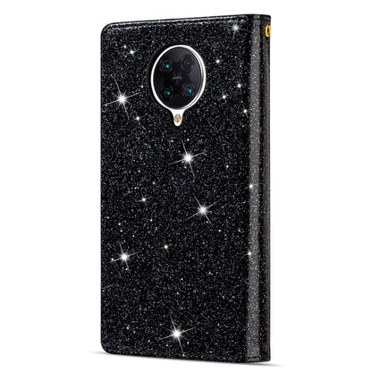 Multi-card Slots Starry Sky Laser Carving Glitter Zipper Horizontal Flip Leather Case with Holder & Wallet & Lanyard, For Xiaomi Redmi K30 Pro, For Xiaomi Mi 9 / Mi 9 Explorer, For Xiaomi Mi CC9 Pro, For Xiaomi Note 10 Pro