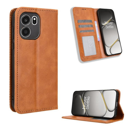 Magnetic Buckle Retro Texture Leather Phone Case, For OnePlus Ace 6 Ultra, For OnePlus Nord 6 5G / Turbo 6, For OnePlus 15T, For OnePlus Turbo 6V 5G, For OnePlus Ace 6 / Ace 6T / 15R, For OnePlus 15