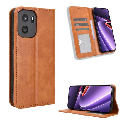 Magnetic Buckle Retro Texture Leather Phone Case, For OnePlus Ace 6 Ultra, For OnePlus Nord 6 5G / Turbo 6, For OnePlus 15T, For OnePlus Turbo 6V 5G, For OnePlus Ace 6 / Ace 6T / 15R, For OnePlus 15