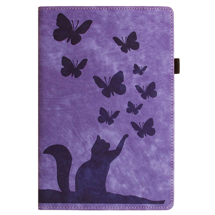 Butterfly Cat Embossing Leather Tablet Case, For iPad Air 13 2026 / 2025 / 2024, For iPad Air 11 2026 / 2025 / 2024, For iPad Pro 13 2025 / 2024, For iPad Pro 11 2025 / 2024