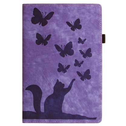 Butterfly Cat Embossing Leather Tablet Case, For iPad Air 13 2026 / 2025 / 2024, For iPad Air 11 2026 / 2025 / 2024, For iPad Pro 13 2025 / 2024, For iPad Pro 11 2025 / 2024