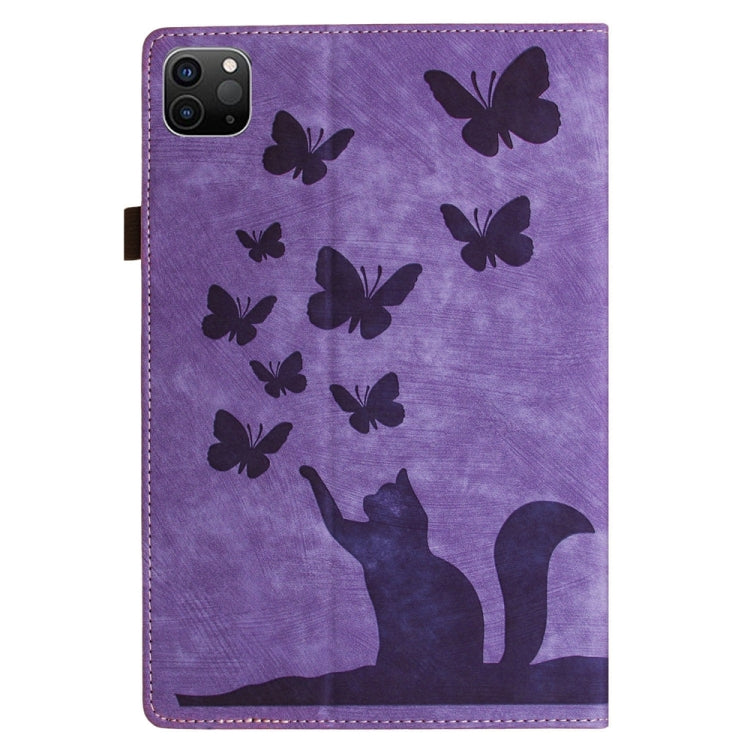Butterfly Cat Embossing Leather Tablet Case, For iPad Air 13 2026 / 2025 / 2024, For iPad Air 11 2026 / 2025 / 2024, For iPad Pro 13 2025 / 2024, For iPad Pro 11 2025 / 2024