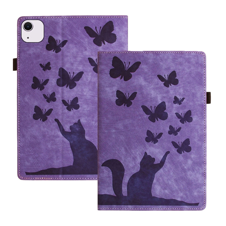 Butterfly Cat Embossing Leather Tablet Case, For iPad Air 13 2026 / 2025 / 2024, For iPad Air 11 2026 / 2025 / 2024, For iPad Pro 13 2025 / 2024, For iPad Pro 11 2025 / 2024