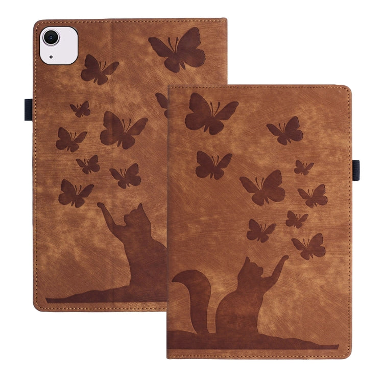 Butterfly Cat Embossing Leather Tablet Case, For iPad Air 13 2026 / 2025 / 2024, For iPad Air 11 2026 / 2025 / 2024, For iPad Pro 13 2025 / 2024, For iPad Pro 11 2025 / 2024