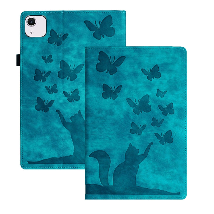 Butterfly Cat Embossing Leather Tablet Case, For iPad Air 13 2026 / 2025 / 2024, For iPad Air 11 2026 / 2025 / 2024, For iPad Pro 13 2025 / 2024, For iPad Pro 11 2025 / 2024