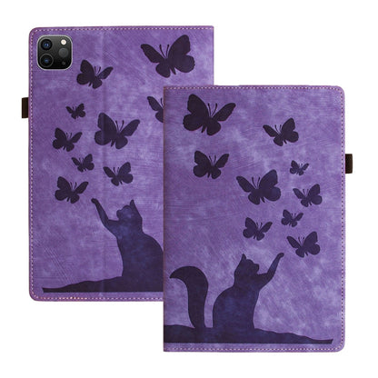 Butterfly Cat Embossing Leather Tablet Case, For iPad Air 13 2026 / 2025 / 2024, For iPad Air 11 2026 / 2025 / 2024, For iPad Pro 13 2025 / 2024, For iPad Pro 11 2025 / 2024