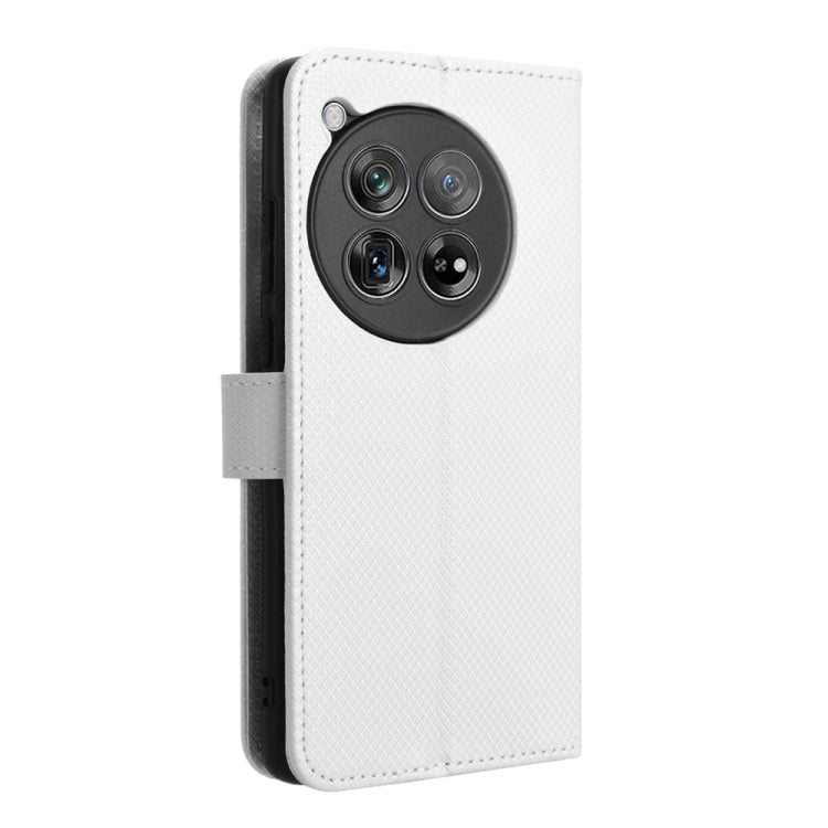 Diamond Texture Leather Phone Case, For OnePlus 12R / Ace 3 5G, For OnePlus 12