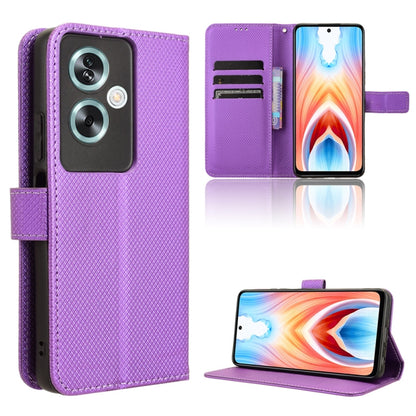 Diamond Texture Leather Phone Case, For OnePlus Ace 3 Pro, For OnePlus Ace 3V 5G, For OnePlus Nord CE4 5G, For OnePlus Nord N30 SE