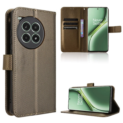 Diamond Texture Leather Phone Case, For OnePlus Ace 3 Pro, For OnePlus Ace 3V 5G, For OnePlus Nord CE4 5G, For OnePlus Nord N30 SE
