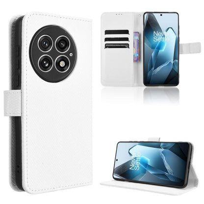 Diamond Texture Leather Phone Case, For OnePlus 13T, For OnePlus Ace 5 5G / 5 Pro 5G / 13R 5G, For OnePlus 13 5G, For OnePlus Nord 4 5G