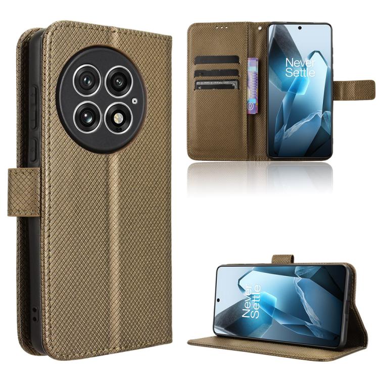 Diamond Texture Leather Phone Case, For OnePlus 13T, For OnePlus Ace 5 5G / 5 Pro 5G / 13R 5G, For OnePlus 13 5G, For OnePlus Nord 4 5G