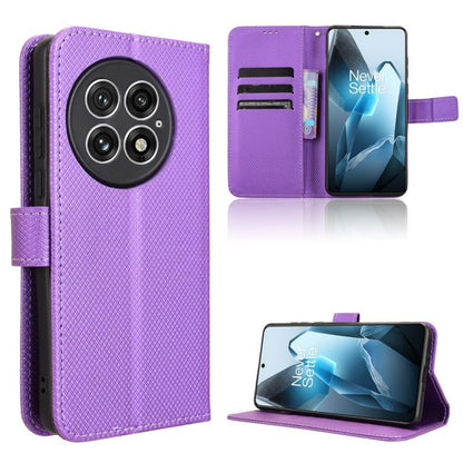 Diamond Texture Leather Phone Case, For OnePlus 13T, For OnePlus Ace 5 5G / 5 Pro 5G / 13R 5G, For OnePlus 13 5G, For OnePlus Nord 4 5G