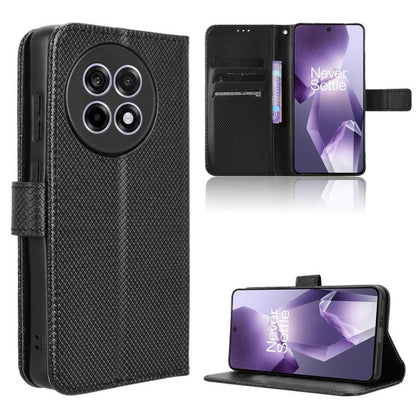 Diamond Texture Leather Phone Case, For OnePlus 13T, For OnePlus Ace 5 5G / 5 Pro 5G / 13R 5G, For OnePlus 13 5G, For OnePlus Nord 4 5G