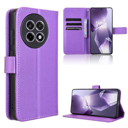Diamond Texture Leather Phone Case, For OnePlus 13T, For OnePlus Ace 5 5G / 5 Pro 5G / 13R 5G, For OnePlus 13 5G, For OnePlus Nord 4 5G