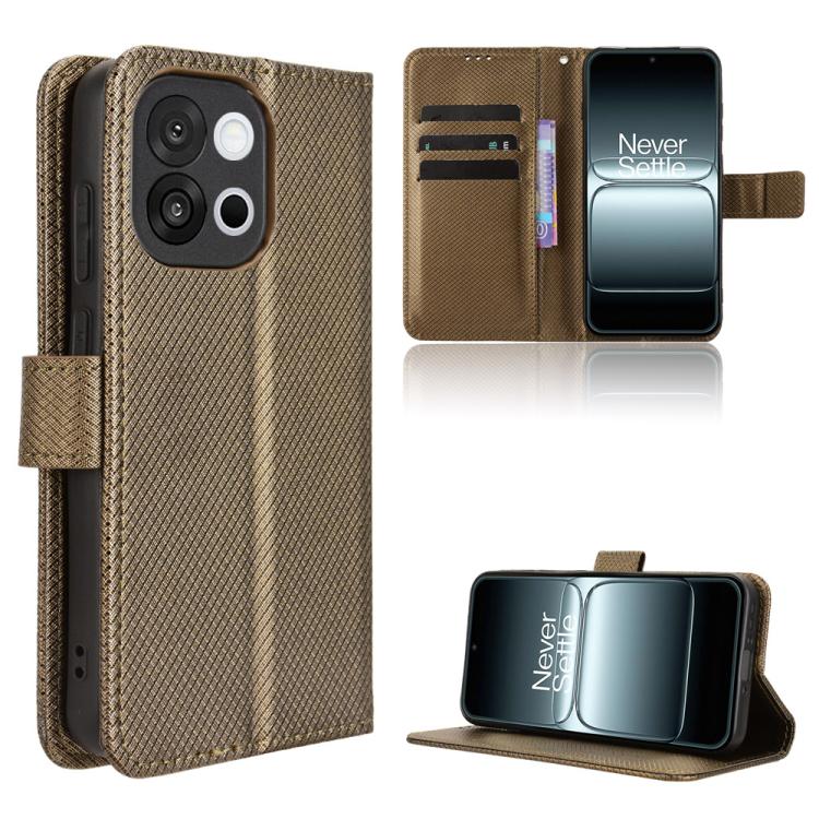 Diamond Texture Leather Phone Case, For OnePlus 13T, For OnePlus Ace 5 5G / 5 Pro 5G / 13R 5G, For OnePlus 13 5G, For OnePlus Nord 4 5G