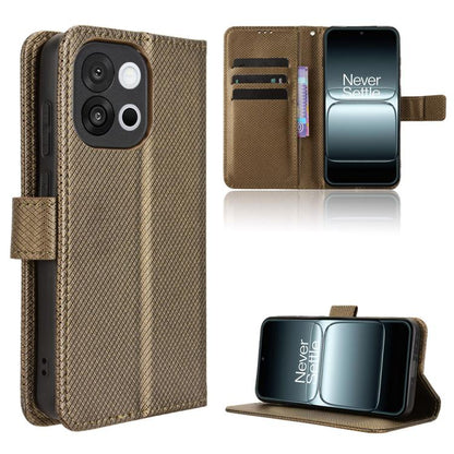Diamond Texture Leather Phone Case, For OnePlus 13T, For OnePlus Ace 5 5G / 5 Pro 5G / 13R 5G, For OnePlus 13 5G, For OnePlus Nord 4 5G