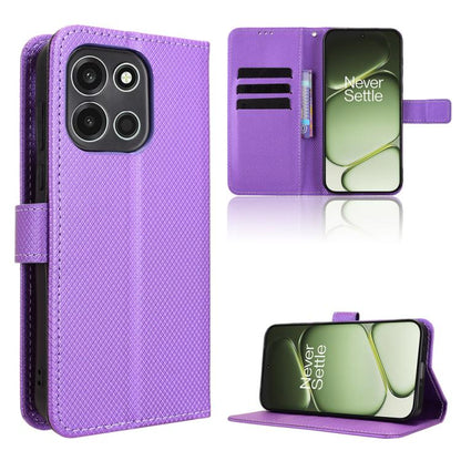 Diamond Texture Leather Phone Case, For OnePlus Ace 6 Ultra, For OnePlus Nord 6 5G / Turbo 6, For OnePlus 15T, For OnePlus Turbo 6V 5G