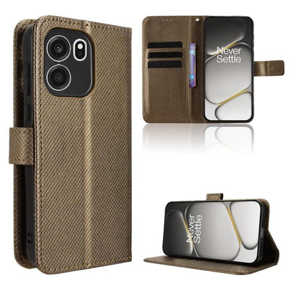 Diamond Texture Leather Phone Case, For OnePlus Ace 6 Ultra, For OnePlus Nord 6 5G / Turbo 6, For OnePlus 15T, For OnePlus Turbo 6V 5G